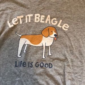 Life is good let it beagle tee